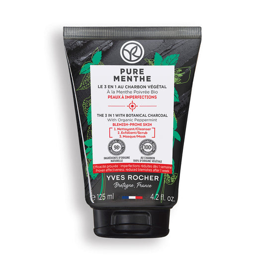 Vahend Puusöega 3-In-1 Puhastus+Gommaaž+Mask - Naha Puuduste Vastu