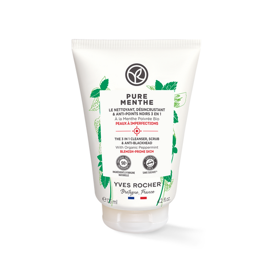 Näopesugeel-Gommaaž Mustade Täppide Vastu 3-In-1 Piparmündiga Bio